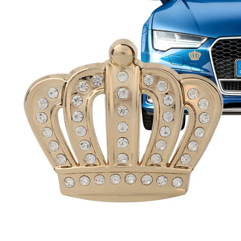 

Crystal Crown Car Stickers Bling Crystal Car Decal Badge Emblem Self-Adhesive Bling Car Window Stickers For Laptops Luggage