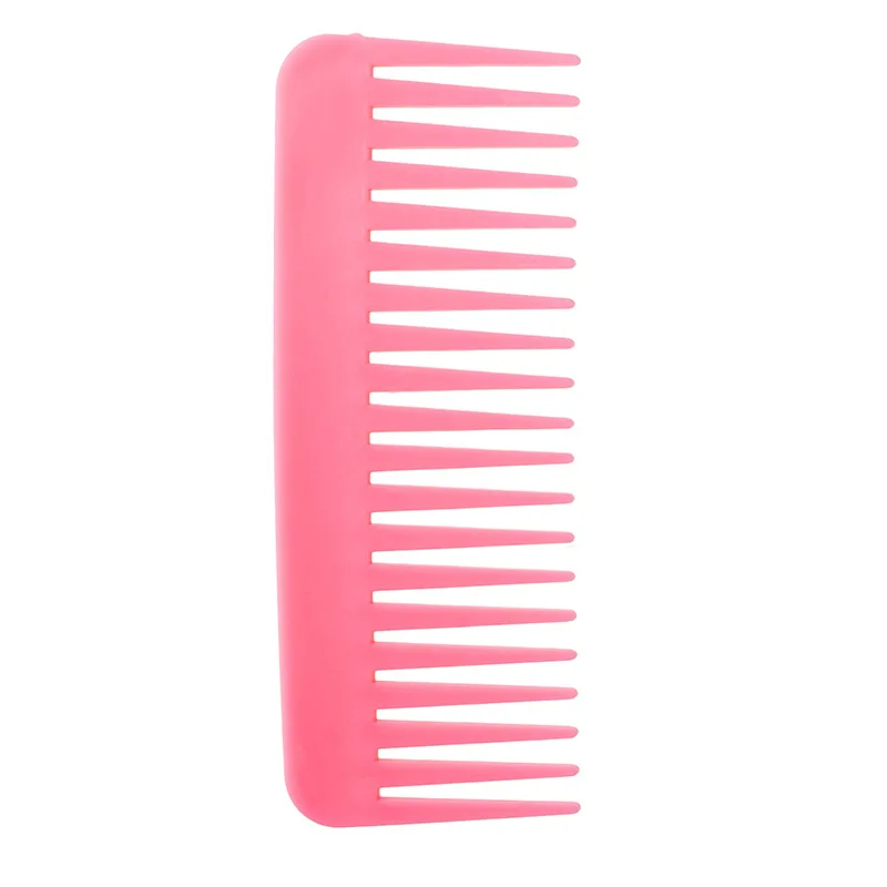 Wide Tooth Comb Plastic Detangling Styling Hair Brush