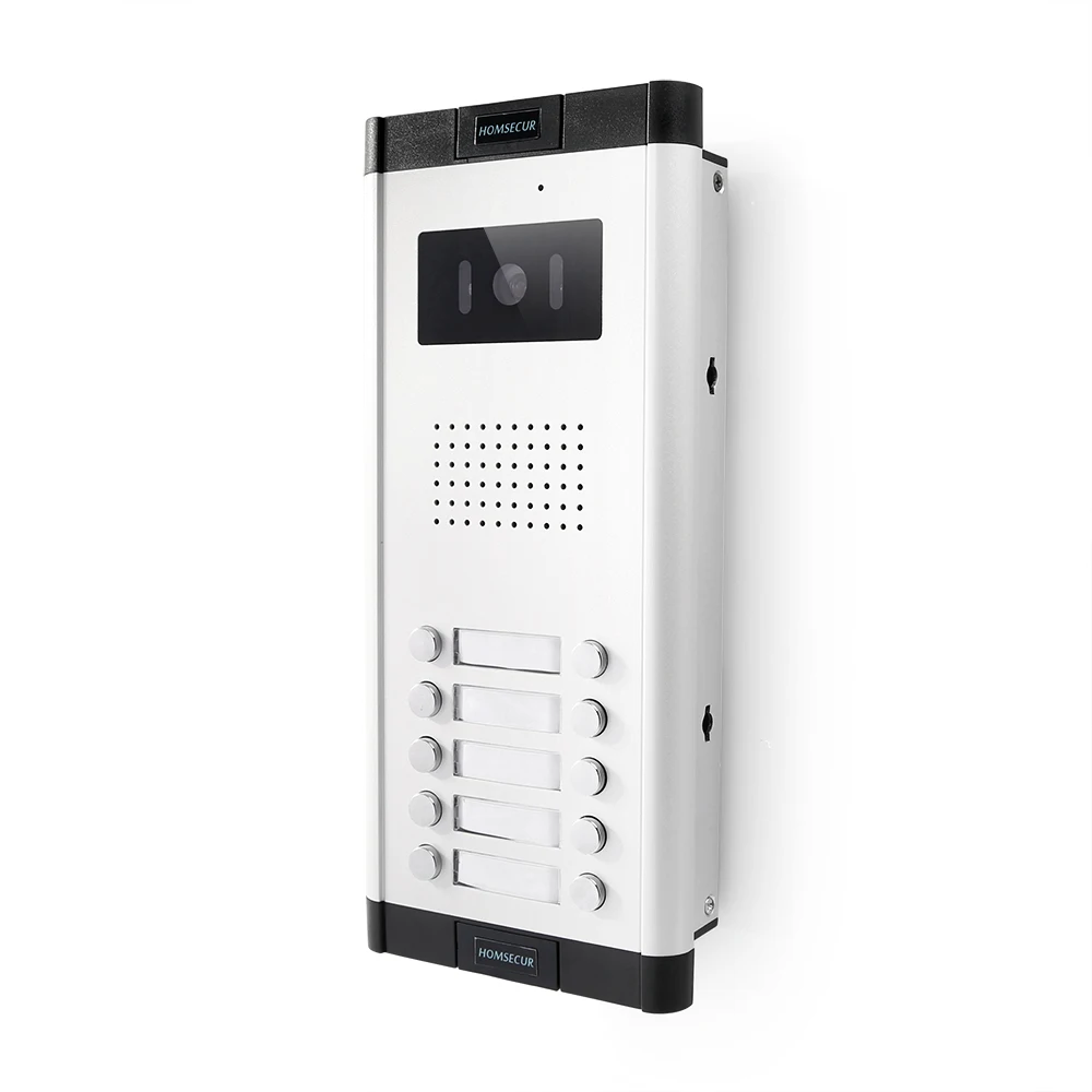 (Not Standalone) HOMSECUR 520C-10 Outdoor Unit For XSL Video Door Phone Intercom System 10 Families