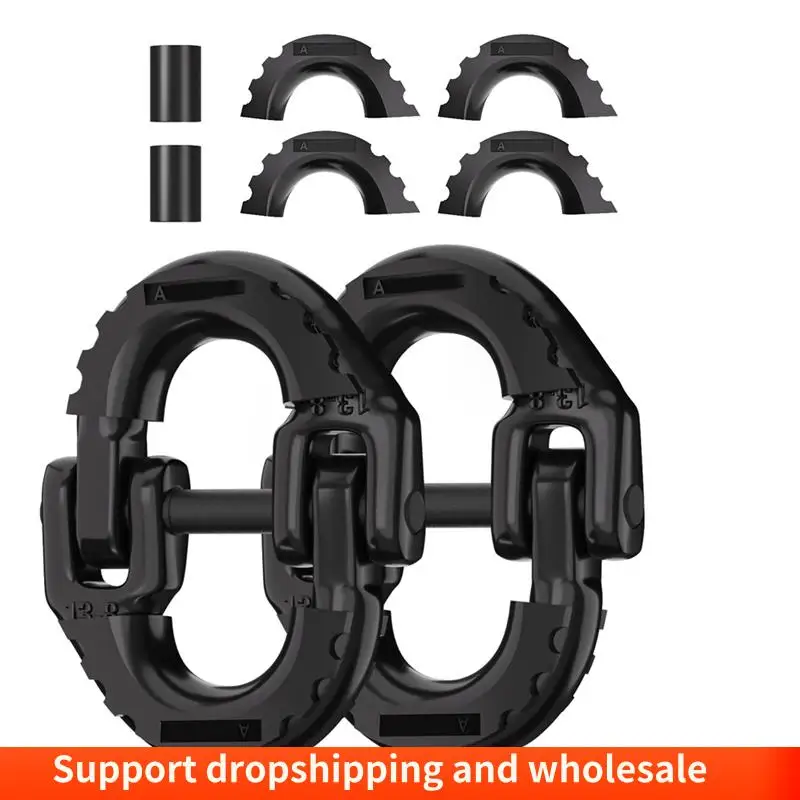 AA86 ความปลอดภัย CHAIN Connector Link, 1/2IN TOW Hitch Hammerlock Coupling Link, 2 แพ็ค G80 โลหะผสมเหล็ก CHAIN CONNECTOR