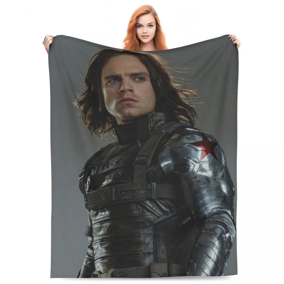 

Anime Plaid Sebastian Stan Blankets Fleece Sofa Throw Blanket Throw Blankets for Home Bedroom Outdoor Throws Bedspread Quilt