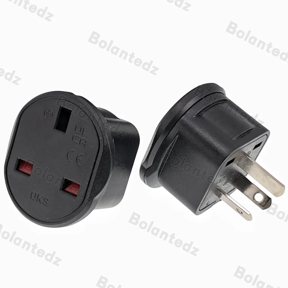 Bolantedz Universal blanco negro cobre eléctrico Reino Unido a AU enchufe adaptador 10A 3 pines multifunción Reino Unido convertidor enchufe