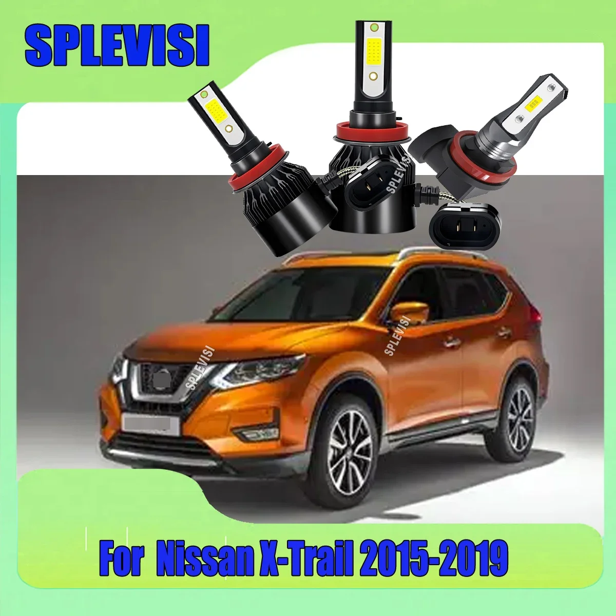 LED 60W Headlight High Low Fog Light H11 - Improve Your Driving Experience For Nissan X-Trail 2015 2016 2017 2018 2019