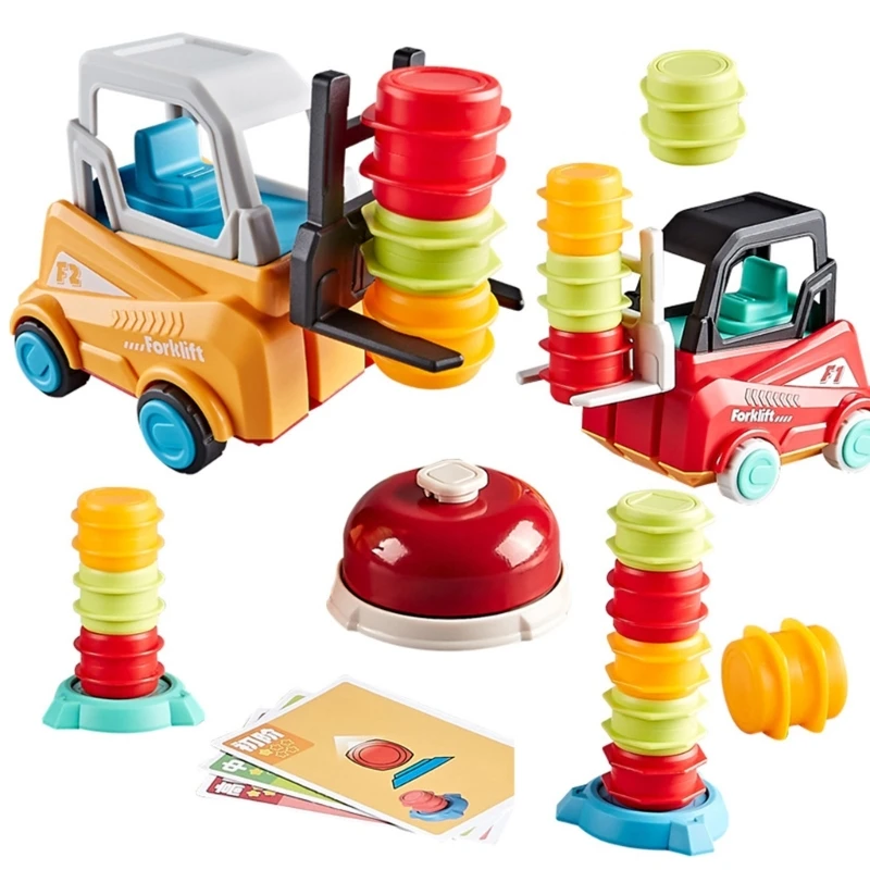 Children Toy Set Forklift Stacking Toy Model Truck Transport Game for Children Drop shipping