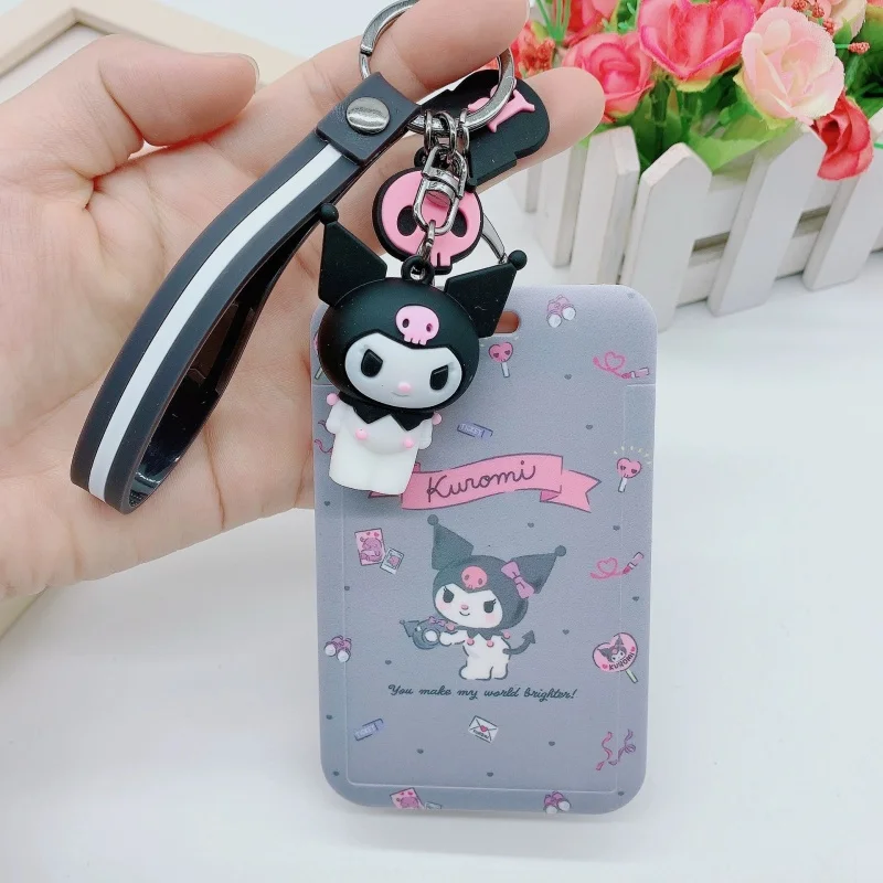 พวงกุญแจซานริโอ้ลายคิวท์ ซินนามอโรล มายเมโลดี้ อนิเมะ ที่ใส่บัตร พวงกุญแจน่ารัก ที่ใส่บัตรพลาสติก สายคล้องบัตรสำหรับสาวๆ