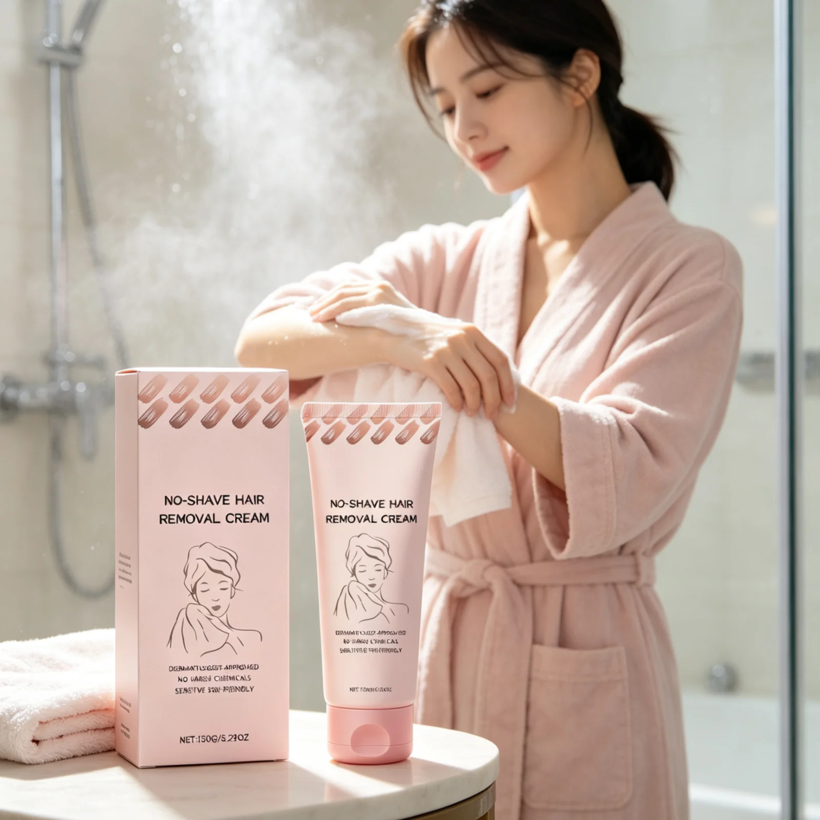No Shave Hair Removal Cream Deep Moisturizing Skin Smoothing Sensitive Skin Friendly Mild Formula Painless Depilatory Cream 150g