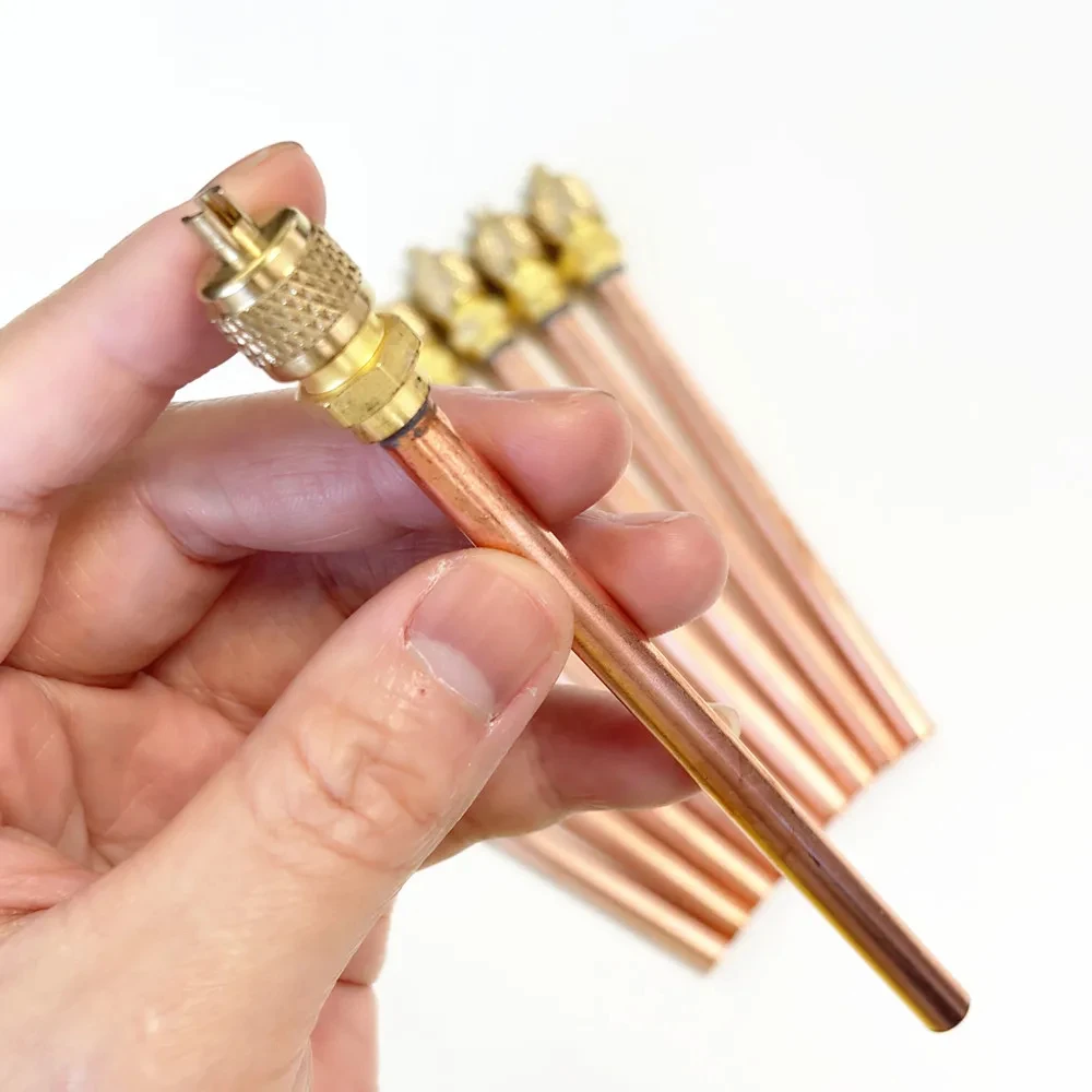 5PCS/Set Garden Air Conditioner Refrigeration Accessories Valves Copper Tube Filling Parts 3.4 Mpa Home DIY Power Tool image 4