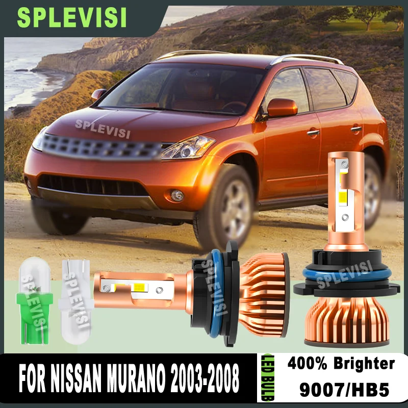 

6000 К Белая беспокойная гарантия 400% яркость, чем галогенные лампы, светодиодная фара для Nissan Murano 2003 2004 2005 2006 2007 2008