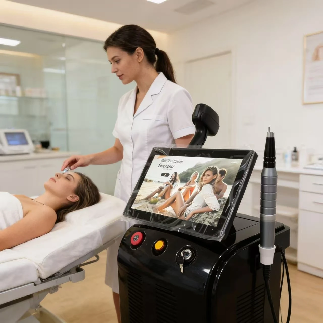 

Лазерный аппарат для удаления волос 2 в 1 Soprano Ice, 3 длины волны, профессиональный, 4500 Вт, для удаления волос и татуировок.