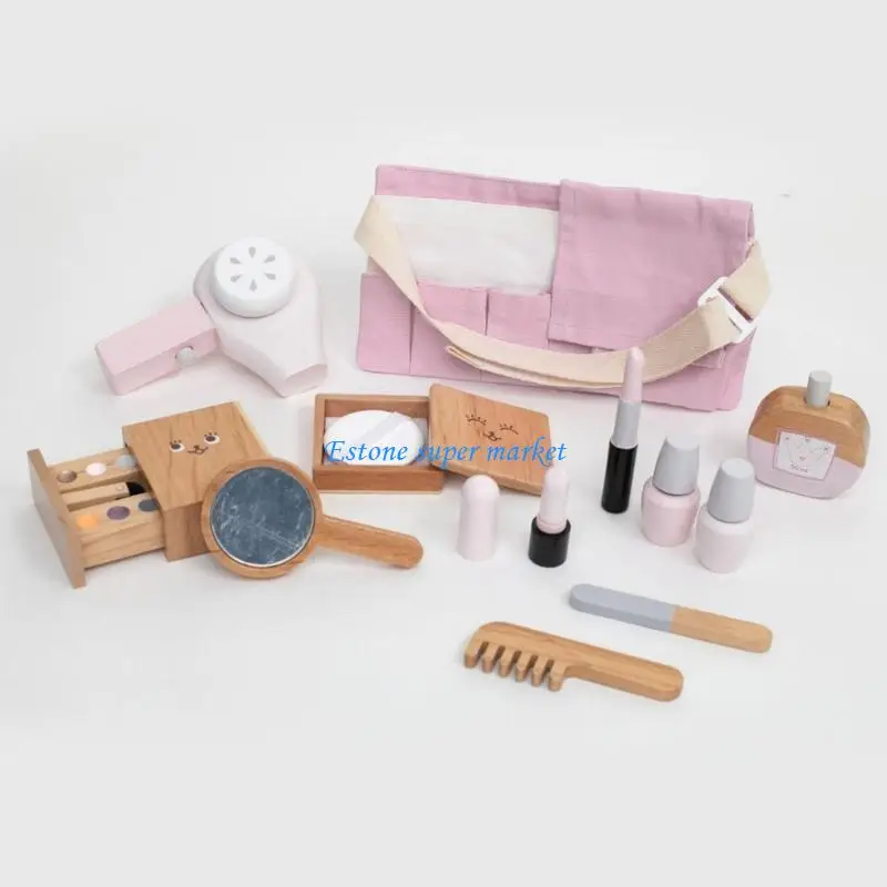 090b Fingta giocare a trucco cosmetico bellezza bellezza con borsa trasparente per ragazza