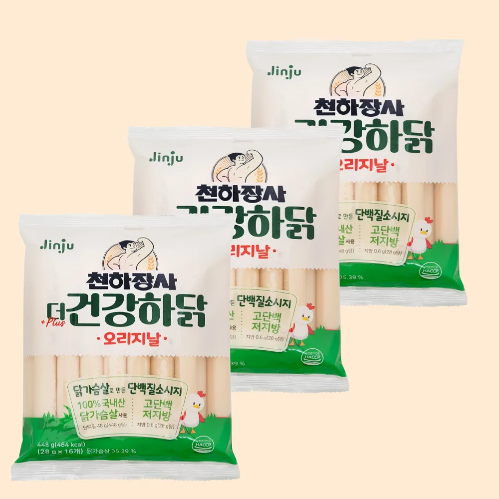جينجو هام تشيونهاجانجسا الدجاج الصحي الأصلي 448 جرام (28 جرام × 16 قطعة × 3 عبوات)