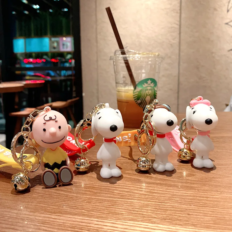 العصرية سنوبي سلسلة مفاتيح من الكرتون Kawaii المدرسية سحر قلادة حقيبة الأزياء والمجوهرات سيارة المفاتيح هدية للفتيات اللعب