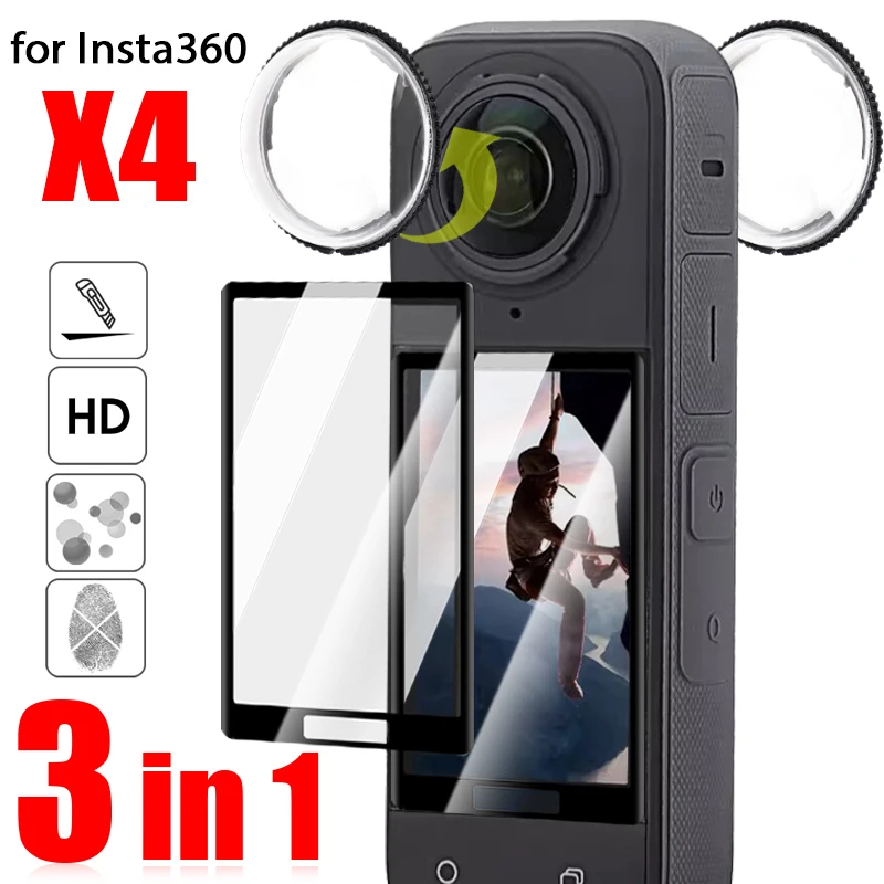 

3 в 1, защитные пленки для объектива камеры Insta360 X4