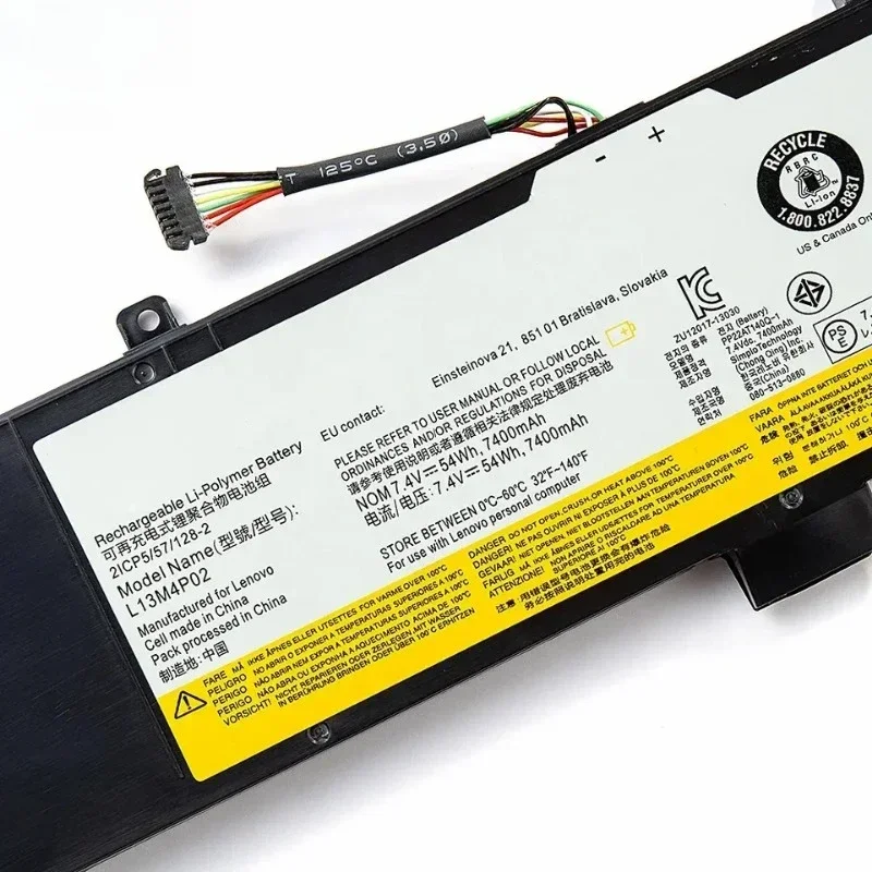New Laptop Battery Factory Price 7.4V 54WH L13M4P02 L13N4P01 5B10K10190 for Lenovo Erazer Y50-70 Y50-80 Y50P Y50P-70