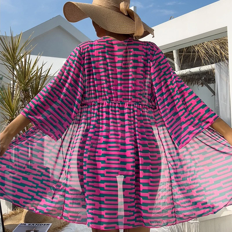 새로운 프린트 수영복 Tankini 세트 여성 수영복 비치웨어 3 피스 수영복 풀 여성 수영복