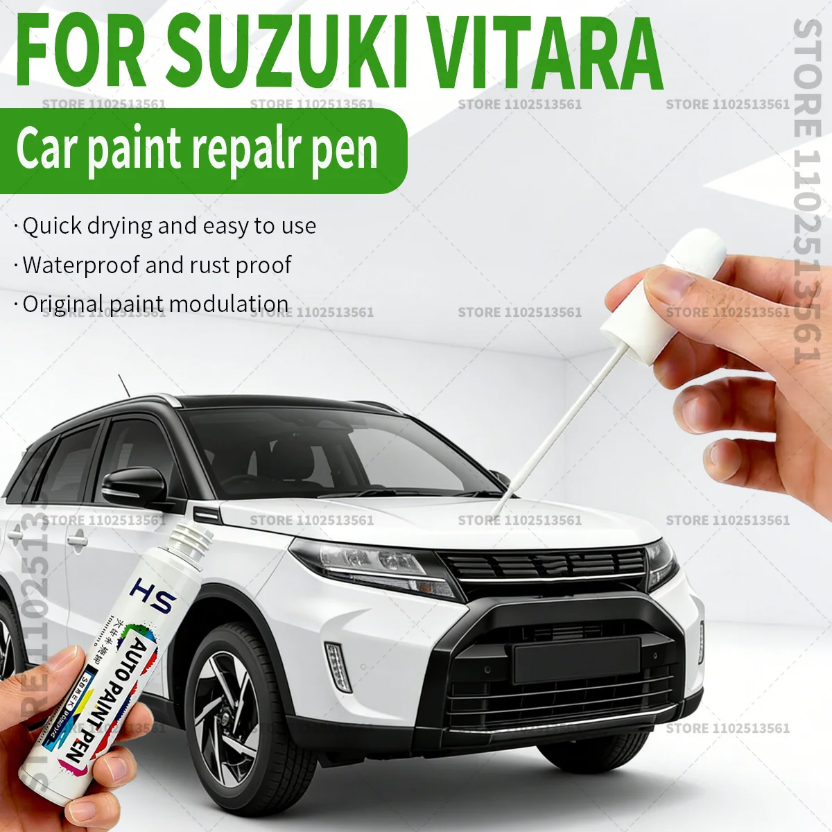 

Ручка-корректор для удаления царапин и ремонта краски Suzuki Vitara 2014-2025: Перламутровый белый, Оранжевый Горизонт, Янтарное золото, Атлантис, Бирюзовый, Красный