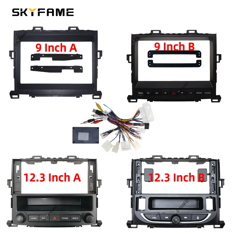 SKYFAME Car Frame Fascia Adapter Canbus Box Decoder Android Radio Dash Fitting Panel Kit For Toyota Alphard 20 Series Vellfire