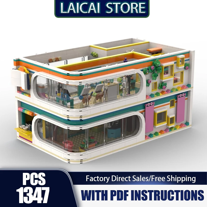 Modular City Building Model Moc Building Blocks Friendships Building Model Technology Bricks DIY Assembly Holiday Toy Set Gifts