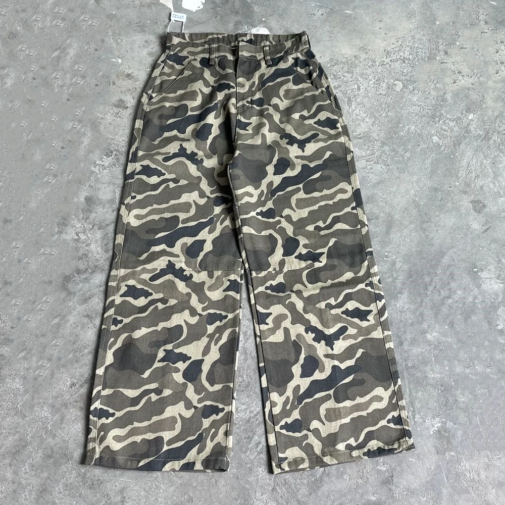 Yao888 Casual Camouflage Trousers Streetwear Oversize Pants HipHop High Street Cleanfit Men Bottoms Cargo Pants For Men Unisex