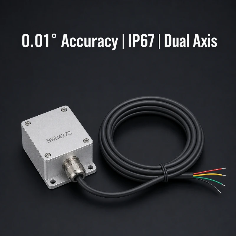 Dual Axis Inclination Sensor 0.01° High Precision IP67 RS485 ±90° Industrial Tilt Transmitter