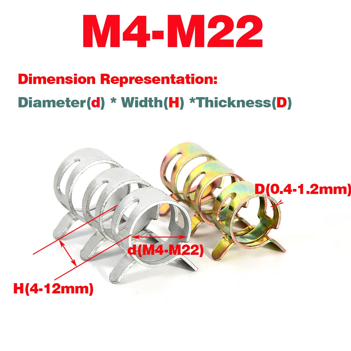 

65 Manganese Steel Elastic Clamp / Spring Clamp Ring Clamp / Hand Pinch Throat Clamp And Automobile Oil Pip