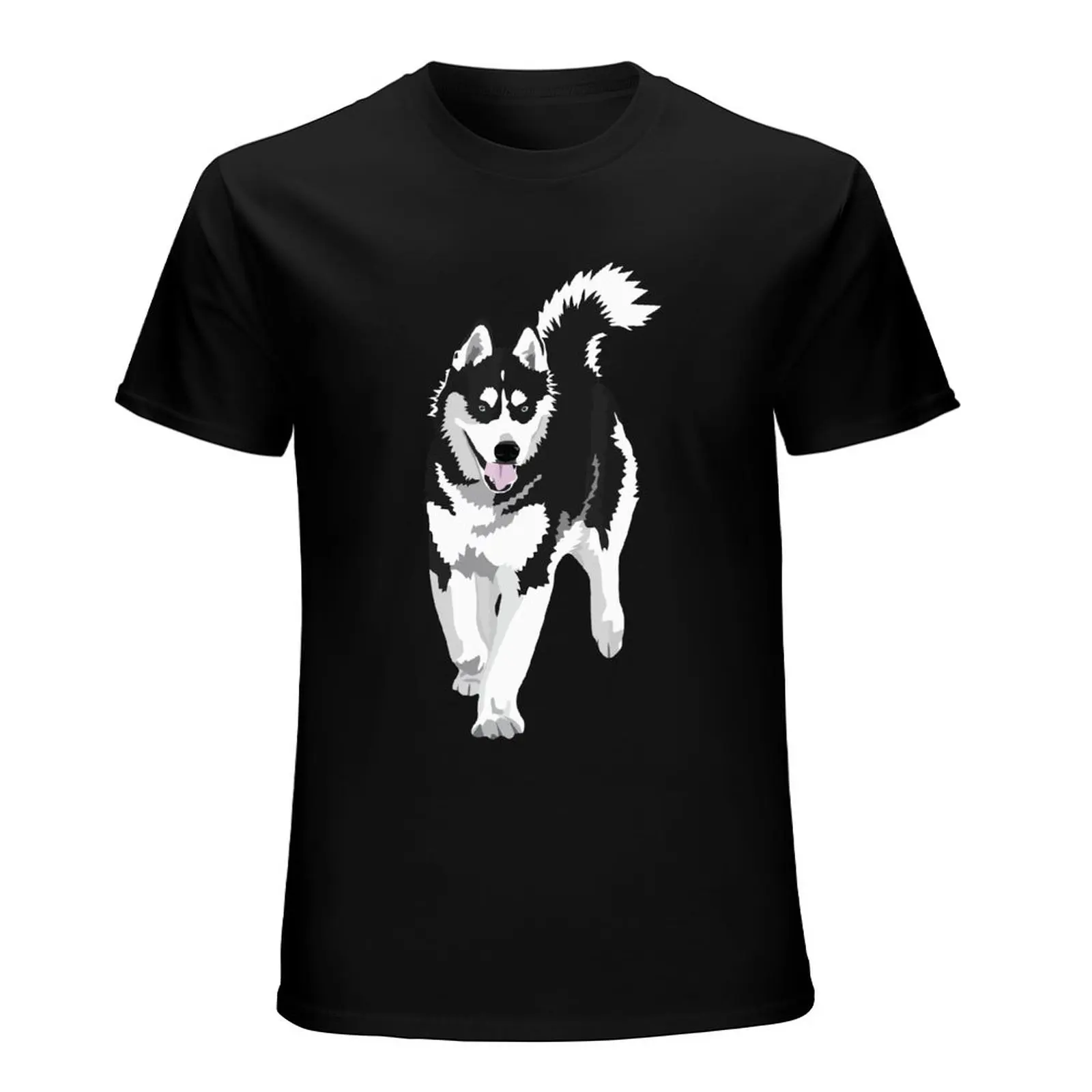 More Design Black And White Siberian Husky Huskies Snow Dog Men Tshirt Tees T-Shirt O-neck T Shirts Women Boys 100% Cotton