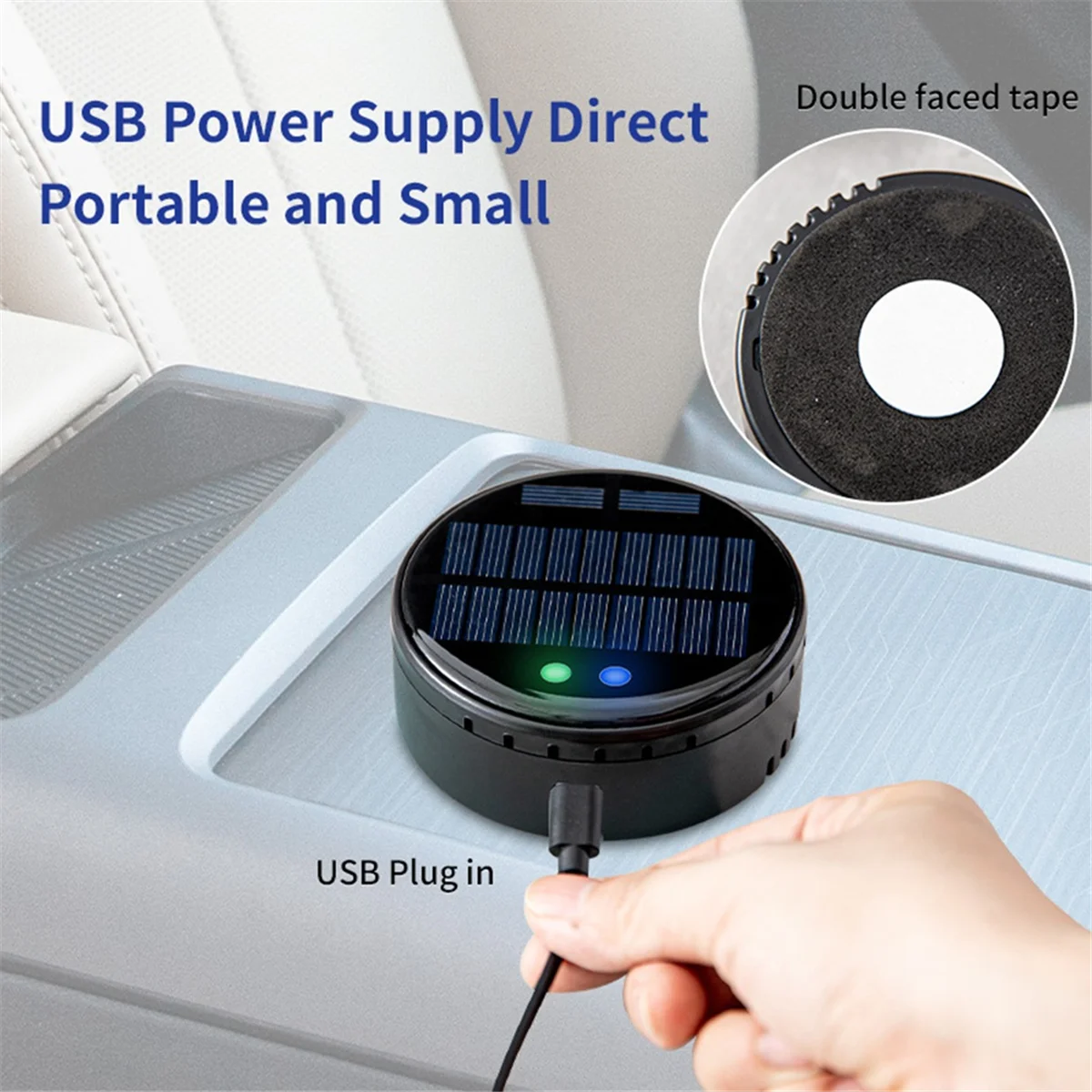 

AB01 Car Air Purifier Removes Odors, Formaldehyde, and Dust, with USB Plug in for Convenient Use and No Consumables Required