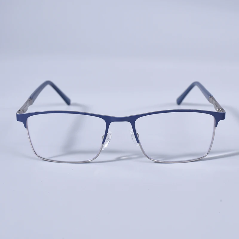Männer Blau licht blockieren Lesebrille für Männer Metall Rahmen Magazin Leser Übergroßen Frühling Scharnier Rahmen Doppel Farbe + 125 + 175 + 22 – Detail 20