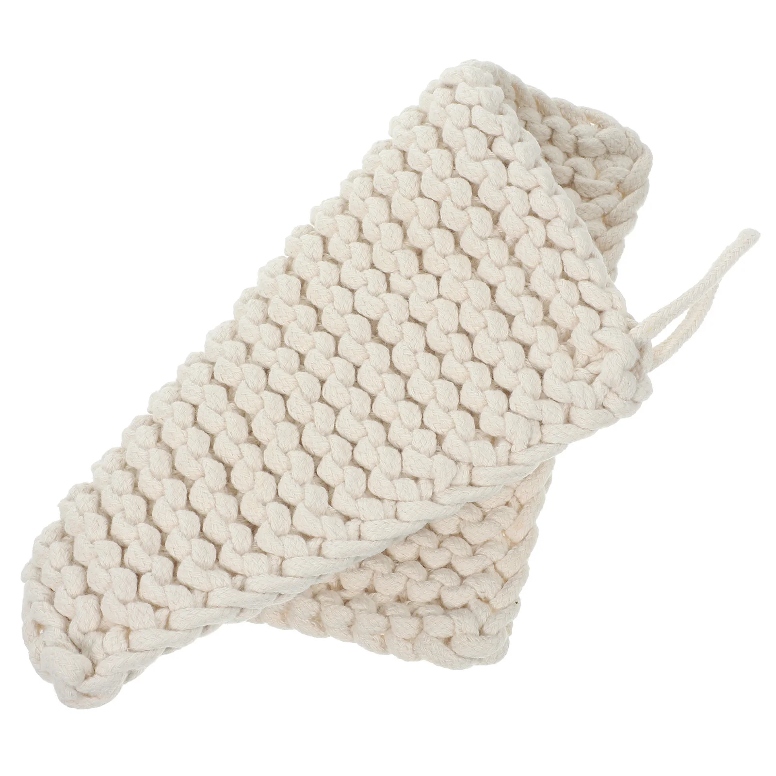 1Pcs Woven Cotton Mat Ecofriendly Cup Coaster Slip Resistant Tabletop Protection Easy Wash Decor Square Pot Holder