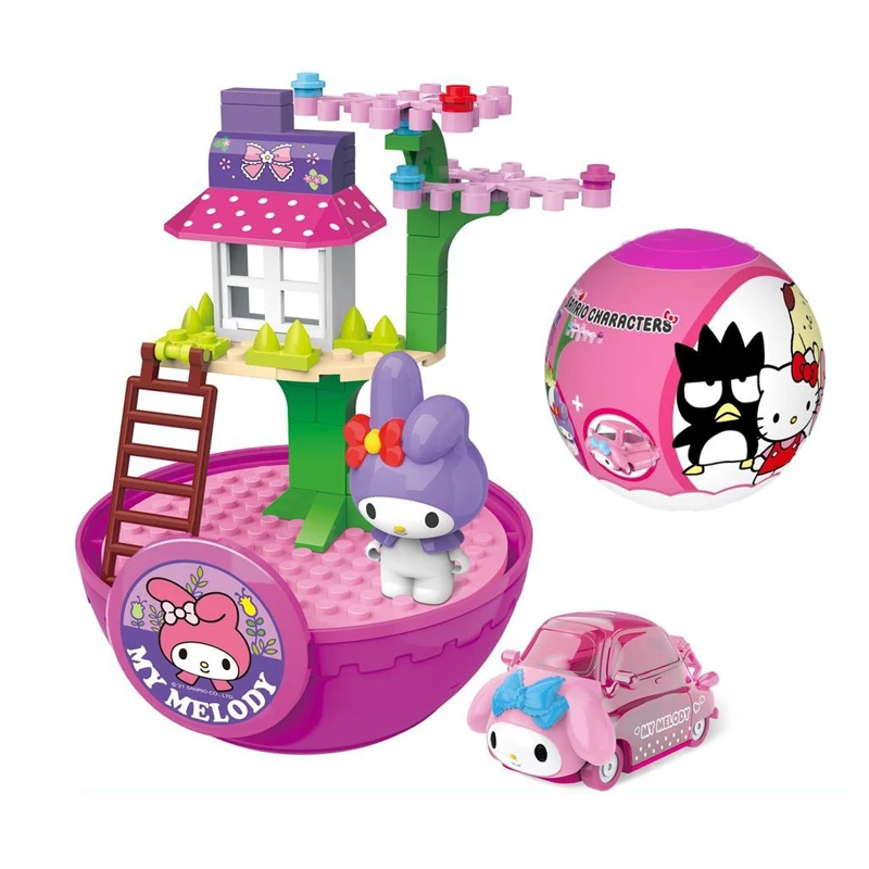 

Аниме Sanrio Hello Kitty Gacha Four Seasons Дом на дереве Строительный блок Гигантское яйцо Помпон Purin My Melody Кукла Девушка Игрушечный автомобиль Подарок