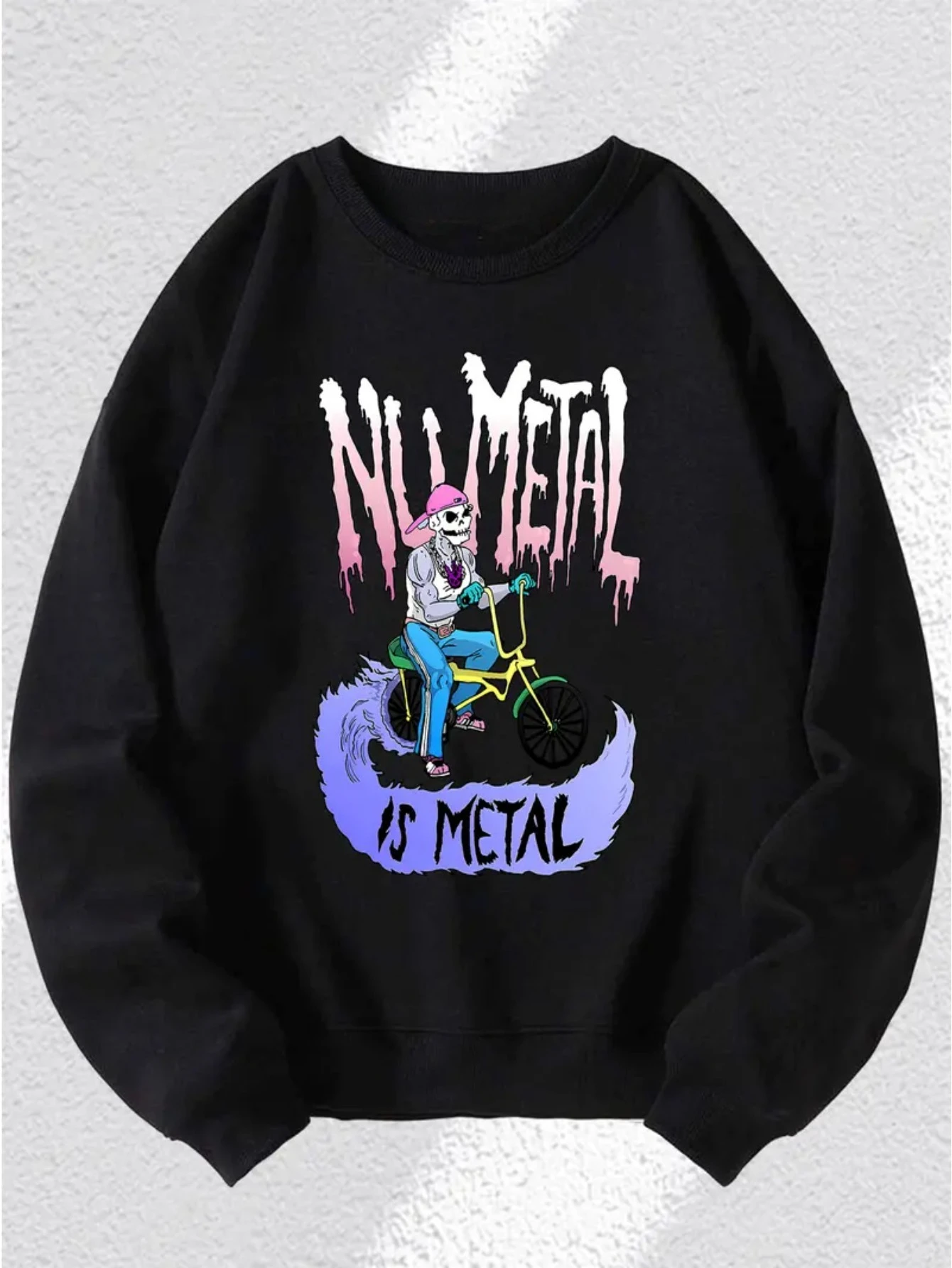 

Skull Graphic Printing Autumn and Winter Men's and Women's Sweatshirts Casual Loose Outdoor Street Sports Training Brand Fashion