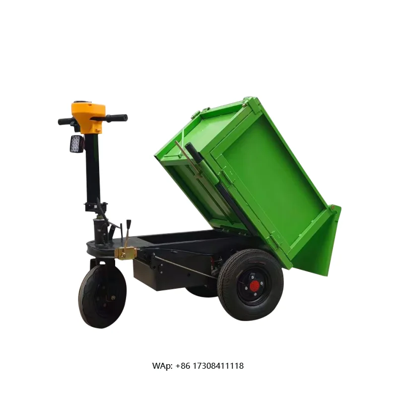 

Wheel Mini Loader Hand Carts & Trolleys Electr Three Wheel Cargo Handling Sand Mining Dumper Tricycle