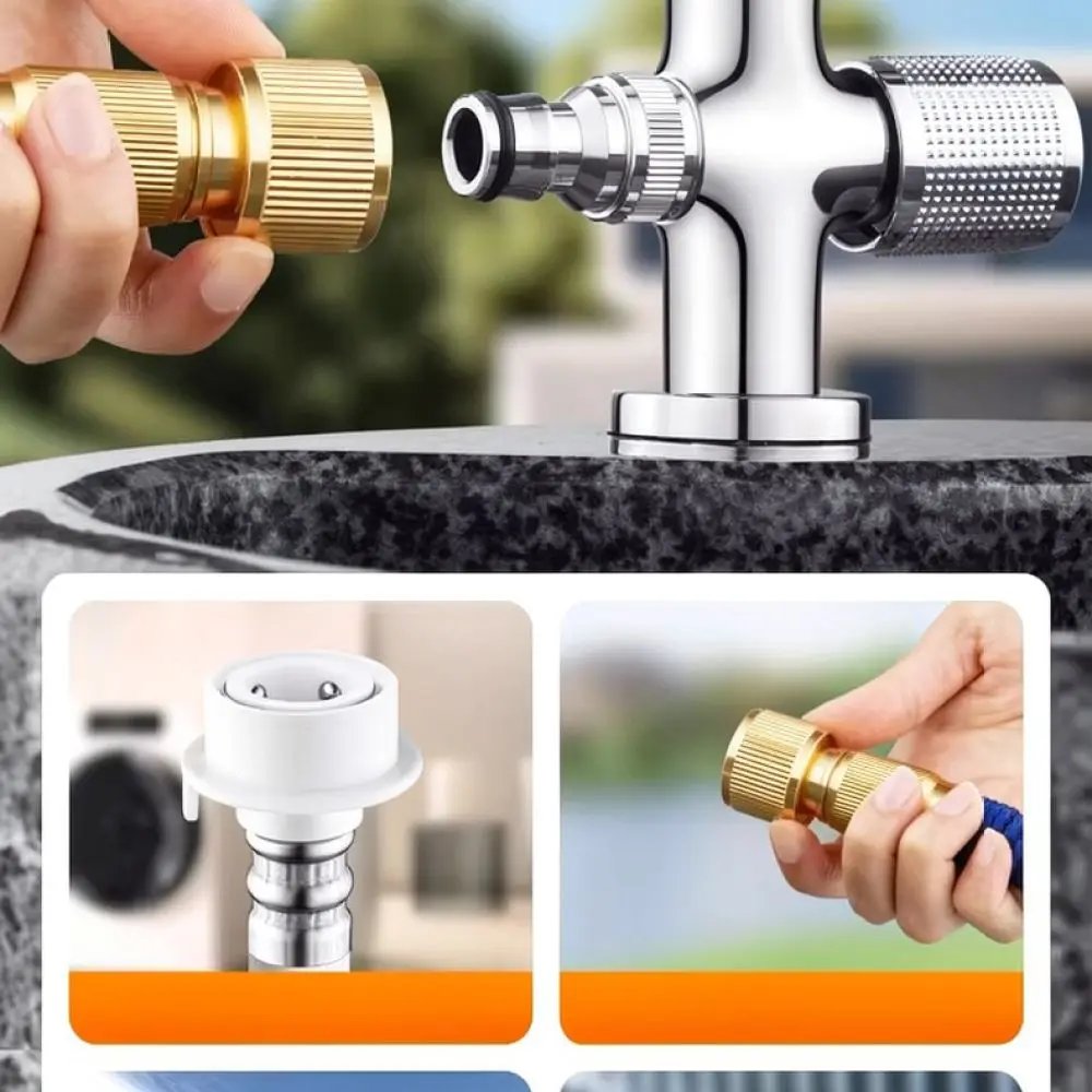 Outdoor Faucet Dual Outlet Garden Water Spigot Extended Thread For Mubin Patio Balcony Wall Mounted Watering Utility Tap