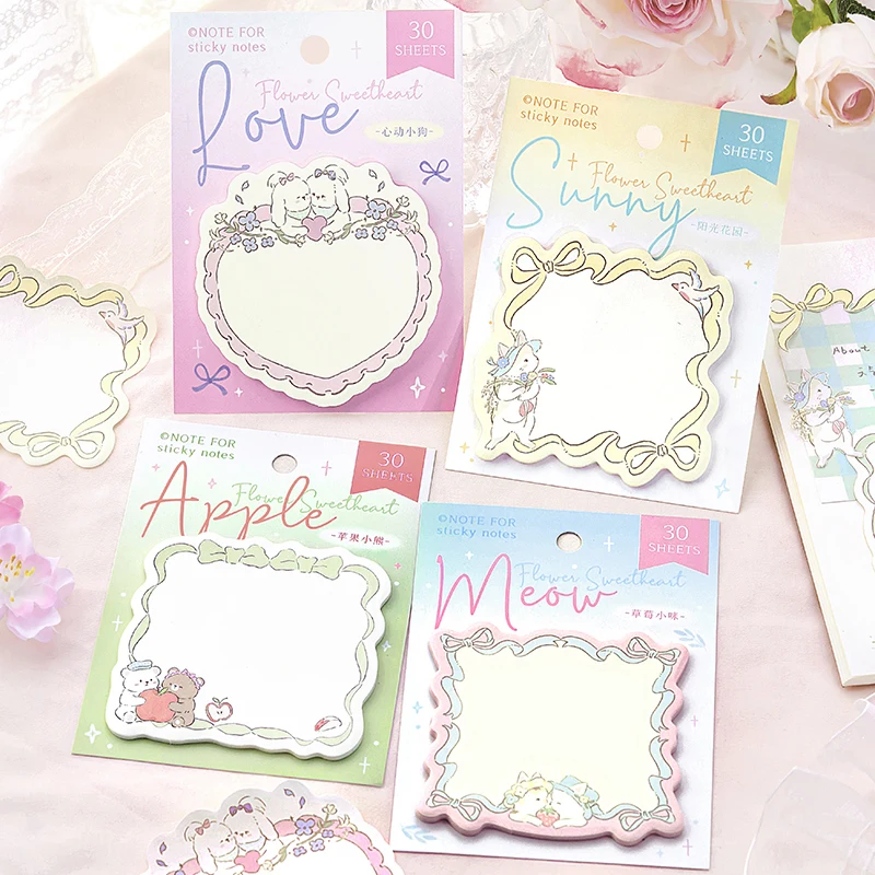 12 แพ็ค/ล็อต มิส ซีรีส์กระดาษโน้ตตกแต่งลายสดใส