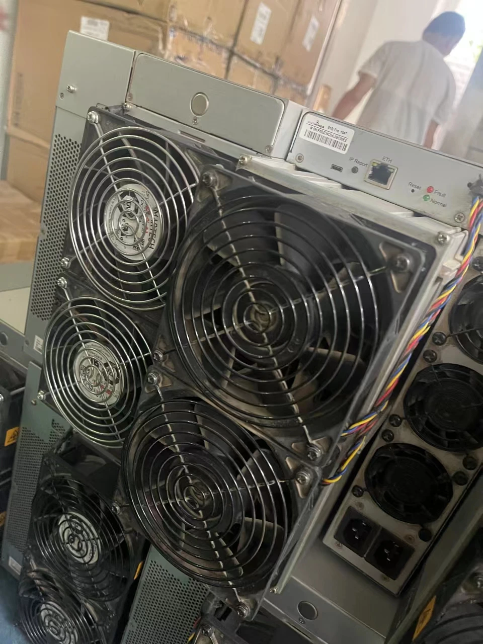 Bitmain-máquina de minería de Bitcoin, Antminer S19J pro 104T ± 10% ASIC, BTC, 3250w