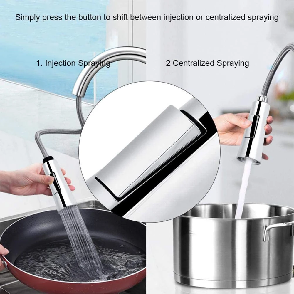 1 X ABS Kitchen Tap Pull Out Shower Head Water Spray Head Sprinkler Mixer Aerator Kitchen Water Saving Faucet Shower Head