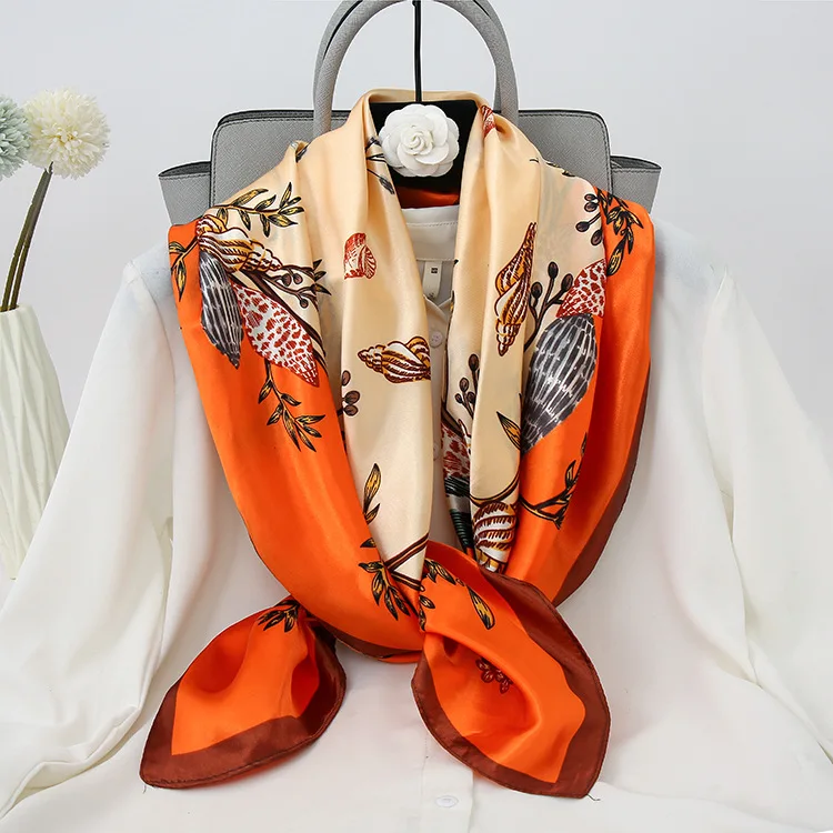 

Квадратный шарф 90x90 см для женщин, новое поступление, стильный и шикарный, подходит для весны/осень/зимы