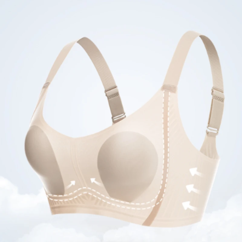 

Summer Minimizer Bra for Women Seamless Lightweight Bunny Ear Gel Cups Full Support Soft Wrap Underwear Sport Everyday Bra