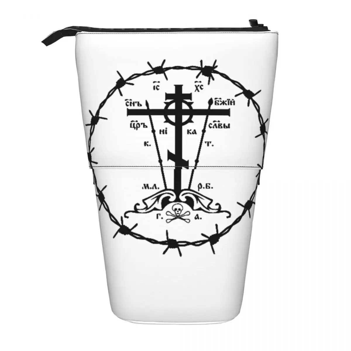 

Пенал с крестом Calvary для мальчиков и девочек, большая емкость, христианский православный моностический символ, телескопическая сумка-карандаш, школьные аксессуары