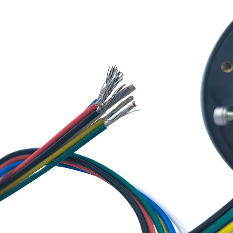 

rotary electrical joint Through-hole electric slip ring 6-way 25.4mm inner diameter hollow rotary circuit connector