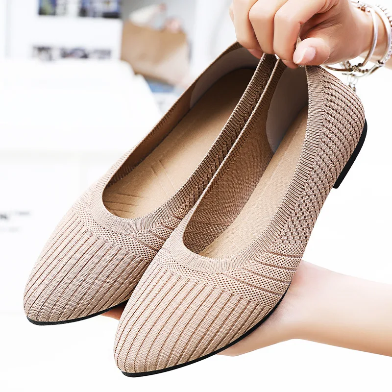 

Women's Spring New Shallow Mouth Flat Flat Casual Shoes Solid Color Versatile And Not Tiring For Feet