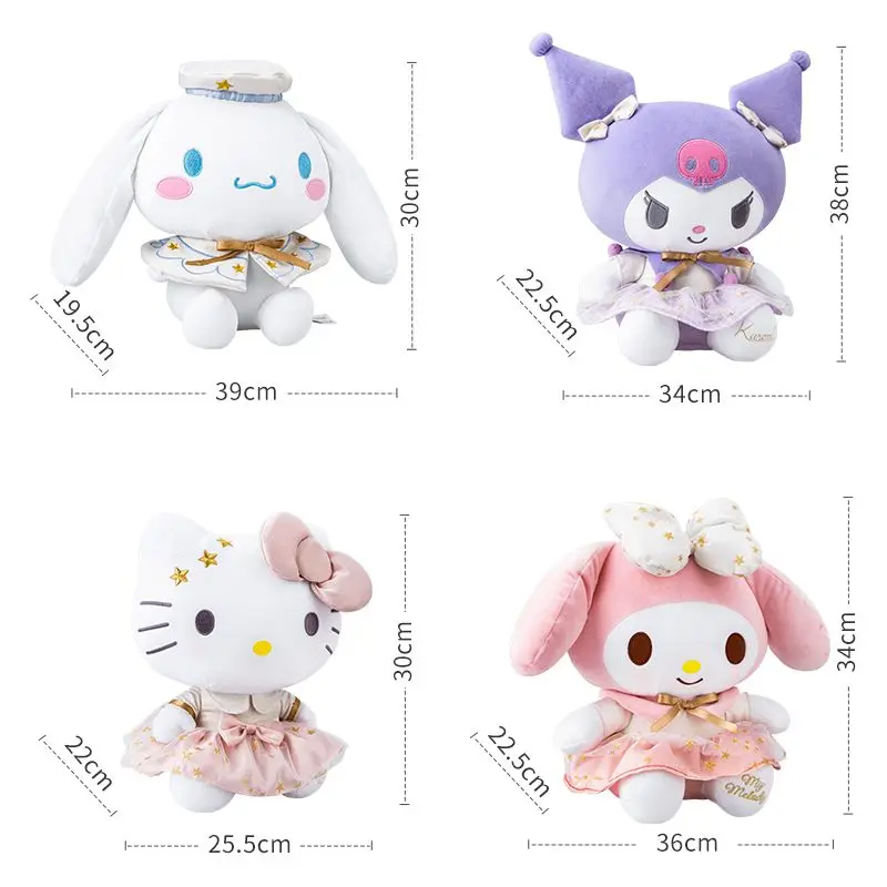 

Authentic Sanrio Kuromi Plush Toy, Kawaii My Melody Hello Kitty Stuffed Doll, Warm Qixi Gift For Girlfriend & Anime Fans