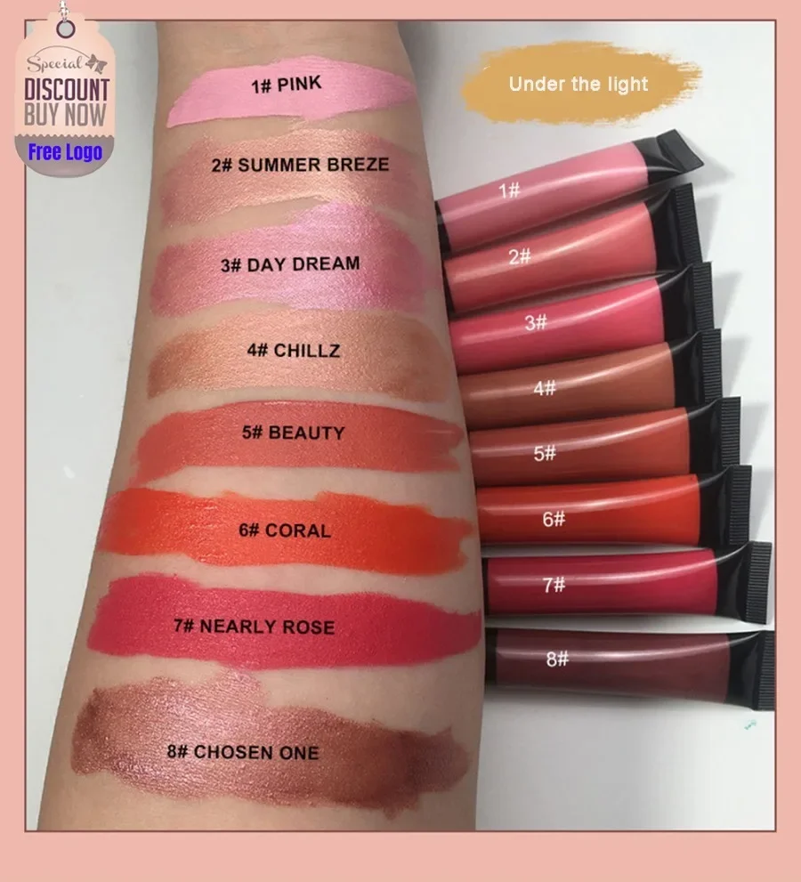 Blush liquido rosa nudo personalizzato 20 colori a lunga durata idratante idratante idratante facile da applicare trucco viso rosso arancione sfuso
