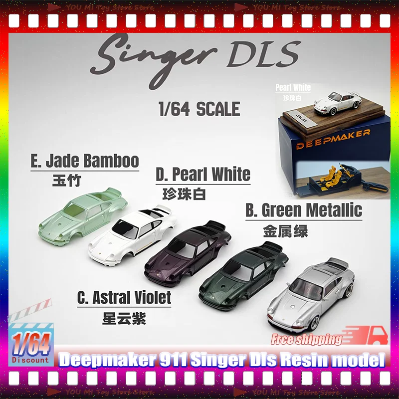 In Magazzino 1:64 Deepmaker 911 Cantante Dls Simulazione Resina In Miniatura Supercar Modello Personalizzato Giocattolo Per Bambini Regali Collezione Ornamento