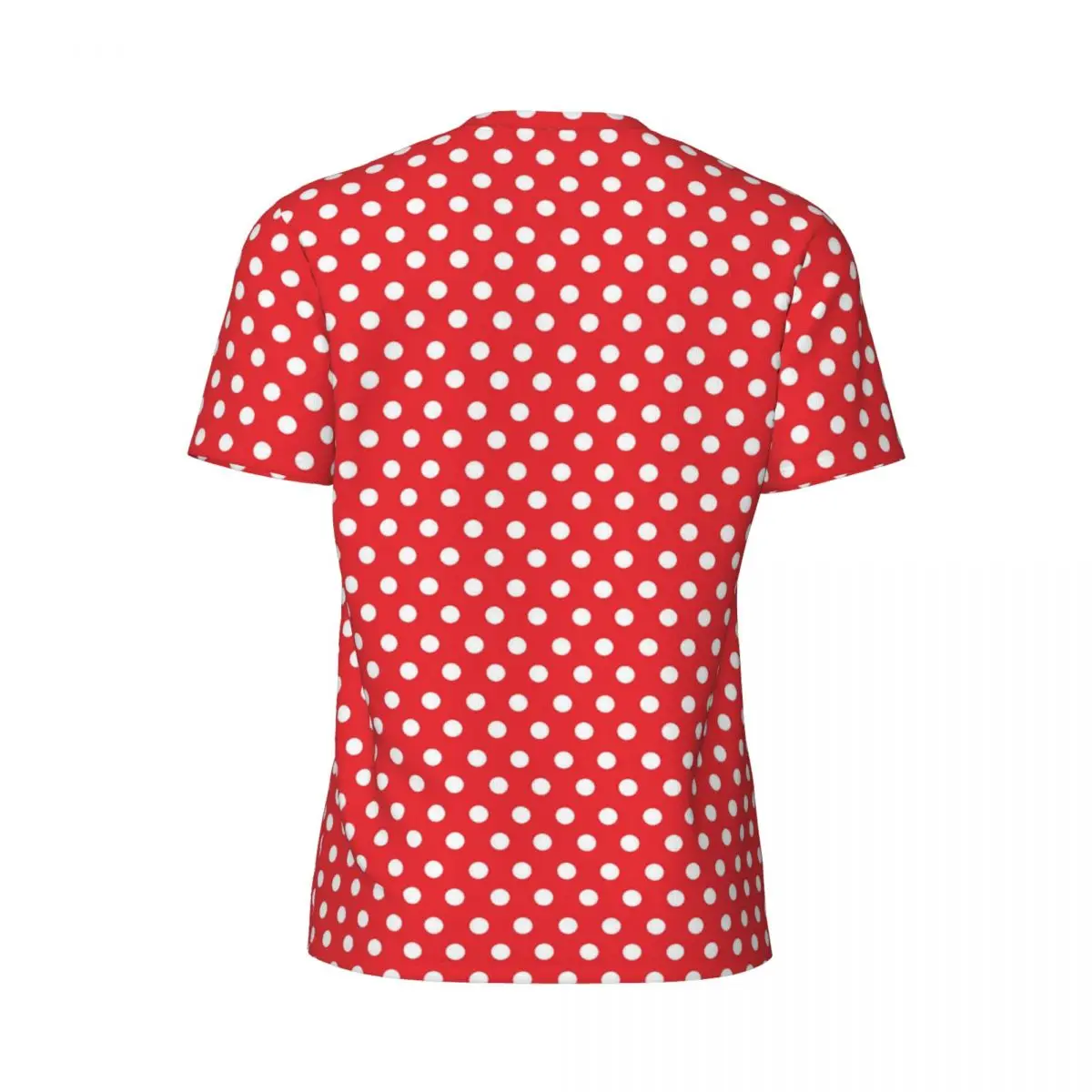 White Polka Dots T-Shirt Mens Vintage Print Classic Sports T-Shirts Comfortable Summer Fashion Tee Shirt Design Oversized Tops