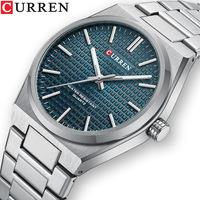 CURREN 8439 Classic Men's Quartz Watch Elegant Simple Design Waterproof Stainless Steel Strap Couple Leisure Business Wristwatch