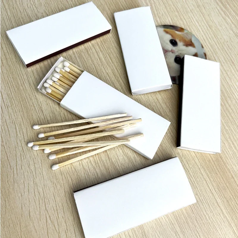 20PCS/PACK 7.5cm White Matches Extended Handle Fashion Long Stick Matches for Scented Candles Smoking Accessories