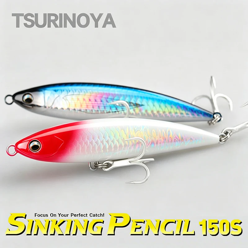 

Воблер-карандаш TSURINOYA 150S, 150 мм, 75 г, ASTRA, тонущий, для морской рыбалки, искусственная приманка для океана