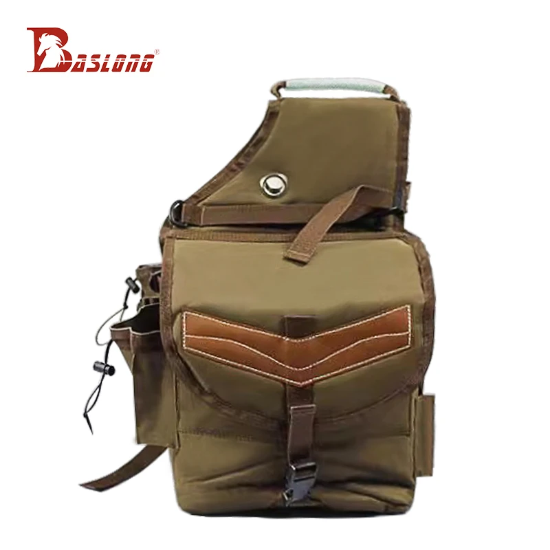 Torba pod siodło Baslong, torba na sprzęt jeździecki z tkaniny Oxford, duża pojemność, wodoodporna, wielofunkcyjna torba na kosmetyki, torba na sprzęt do treningu jeździeckiego.