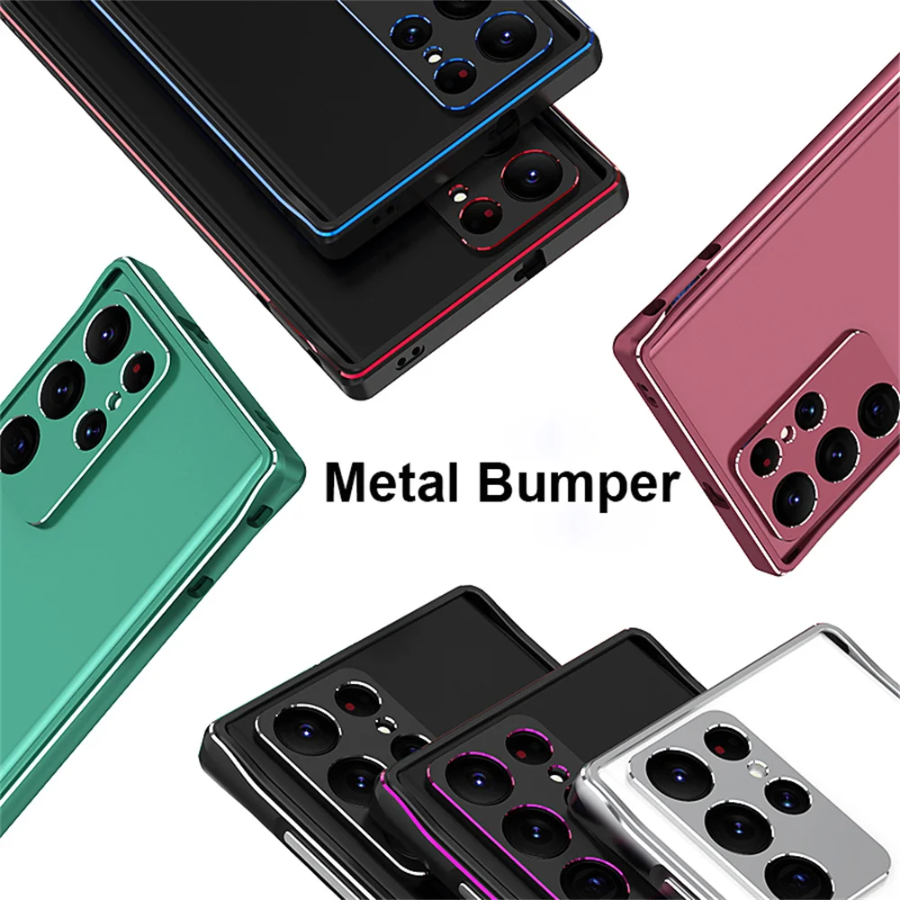 Dropshipping Metal Frame Ultra Light Metal Bumper Case For Samsung Galaxy S22 S22+ S22 Ultra Case Luxury Aluninum Cover Case